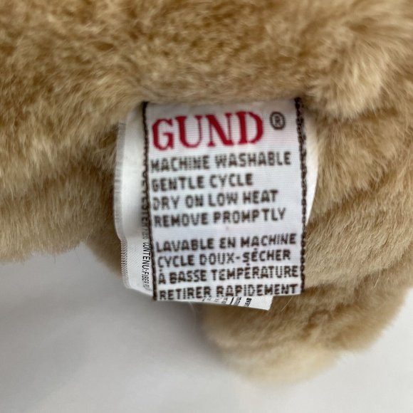 RARE Gund Checkers Teddy Bear 8” Plush #2209 Plaid Bow Tan Vintage 1993 HTF - Picture 8 of 12